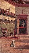 CARPACCIO, Vittore Vision of St Augustin (detail) fdg Germany oil painting artist